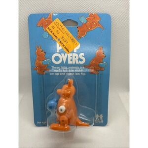 NEW 1980 Vintage Tomy Pop Overs Boxing Kangaroo Wind-Up Flip Toy Toys R Us Tag
